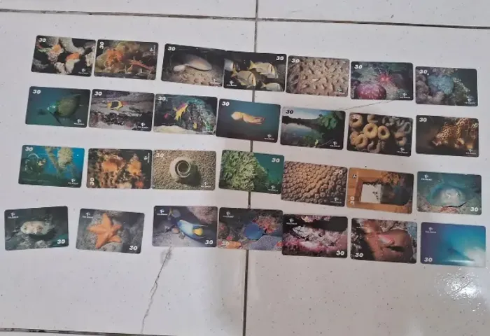 Série Recifes de Corais Completa - 28 Cartões Telefônicos (Raridade)