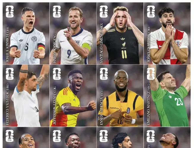 Arquivo completo - Todas as 14 figurinhas da Coca cola Copa do mundo 2026