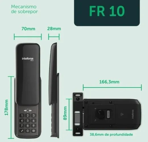 Fechadura Digital Intelbras Com Senha Fr 10. Produto novo
