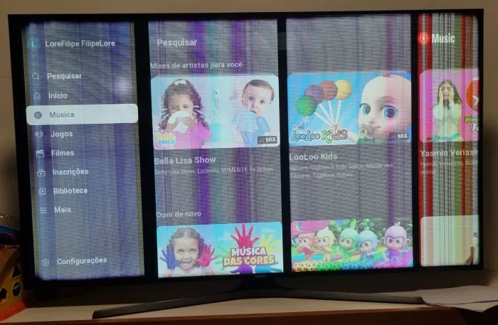 Smart TV Samsung 55" Plana UN55J6300 - Ideal p/ Peças ou Conserto