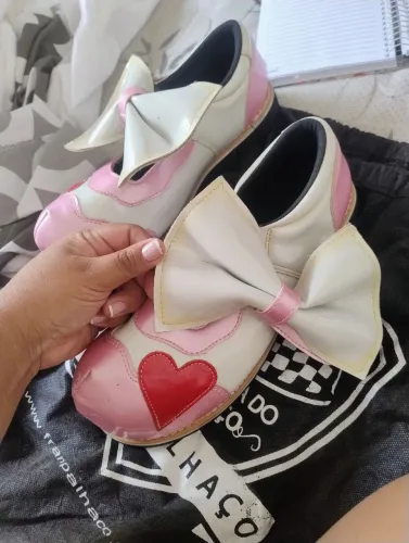 Sapato franpalhaço rosa 