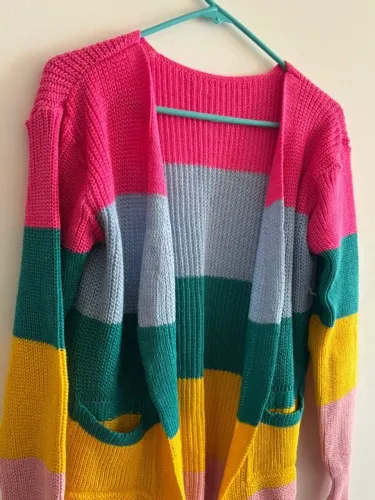 cardigan em tricot tamanho unico