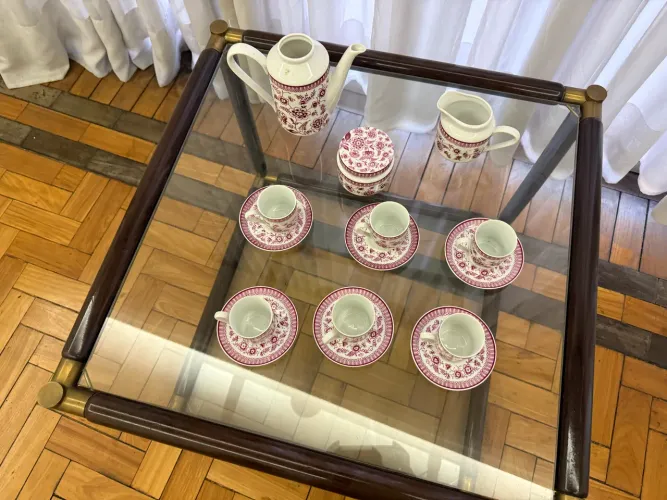 ? JOGO DE CAFÉ EM PORCELANA VINTAGE - 15 PEÇAS