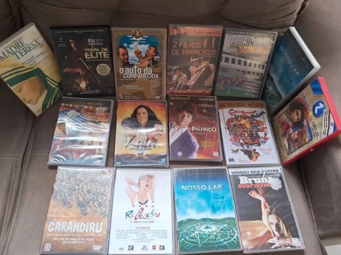 DVD Filmes Nacionais 15 Filmes O Auto da Compadecida  e Outros 