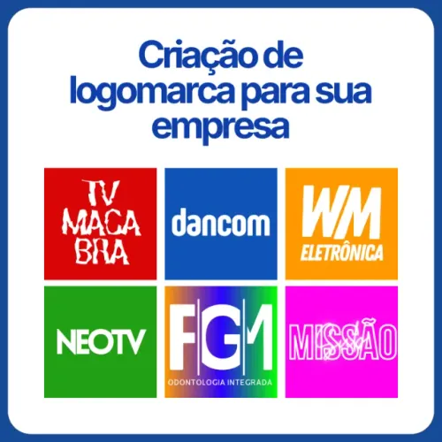 Crio logomarca para seu negócio em 3 versões diferentes