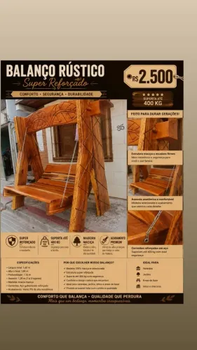 Balanço rústico 