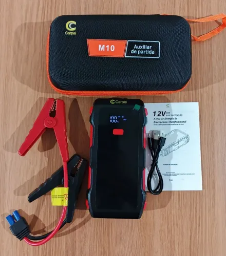 Auxiliar de Partida Portátil M10 12000mAh - Novo