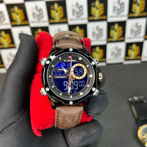 Relógio Masculino Naviforce 9208 Analógico Digital - Pulseira Marrom