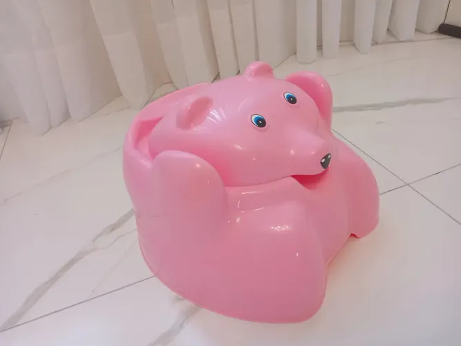 Troninho Infantil Urso Rosa - Novo / Sem Uso