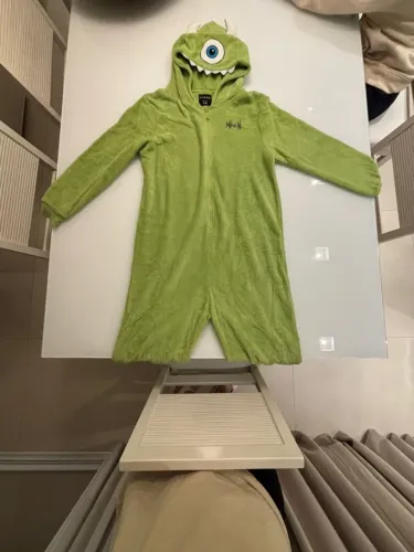 Macacão/Pijama Mike Wazowski + Pantufa Original - Tamanho XGG e 39/40