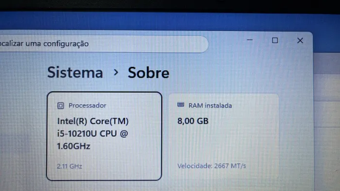 Notebook Samsung i5 10° geração 