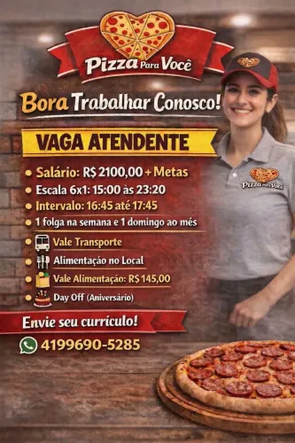 Atendente pizzaria
