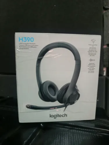 Headset Logitech H390 USB com Microfone e Redução de Ruído