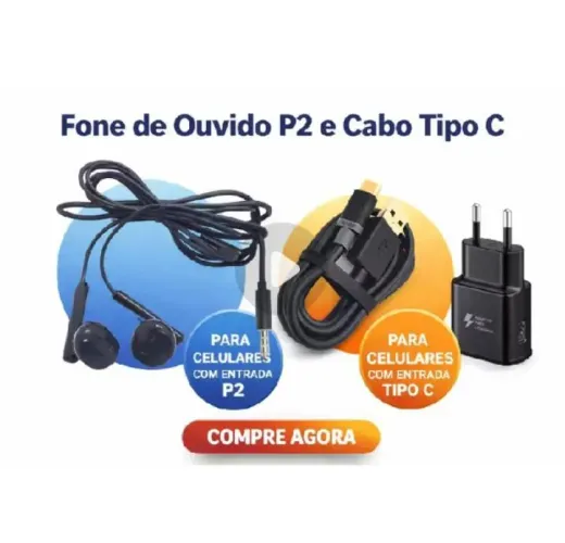 Kit carregador e fone