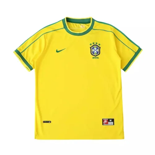 Camisa Seleção Brasileira I Retrô 1998 Nike Torcedor Masculina - Amarela