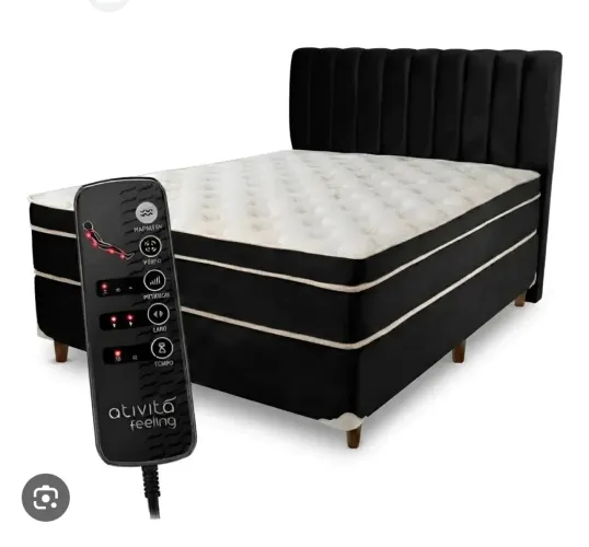 Cama King Size colchão com cromoterapia + cabeceira