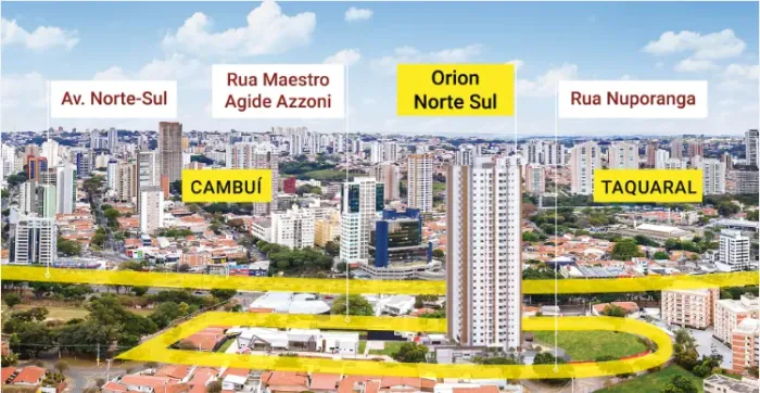 Apartamento Novo Orion Norte Sul Patriani | 2 Dorms | Campinas | Andar Alto