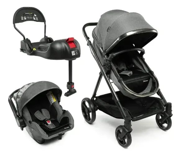 Carrinho de bebê Travel sytem Safety 1st Discovery Trio com Isofix, POUCO USADO.