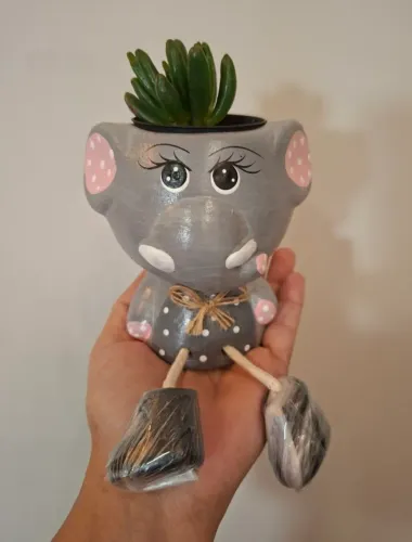 Cachepo elefante articulado pt6 (fêmea)