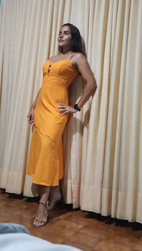 Vestido Midi no Linho