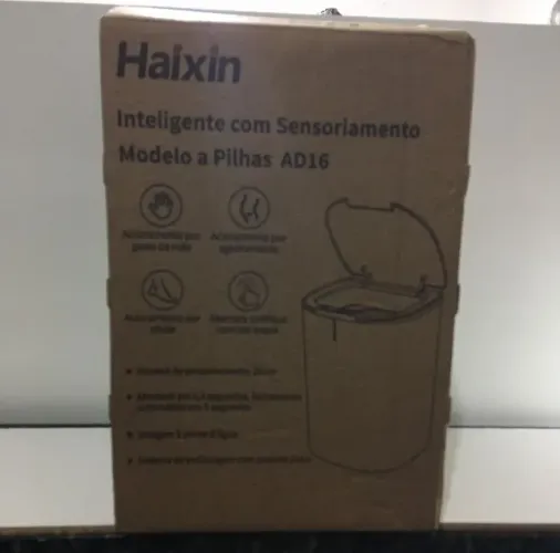 Lixeira Inteligente com Sensor Automático Haixin 16 litros - alimentação com pilhas