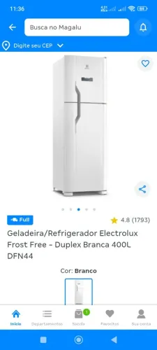 Vendendo geladeira 1.800 mais se chegar com 1.500 eu vendo
