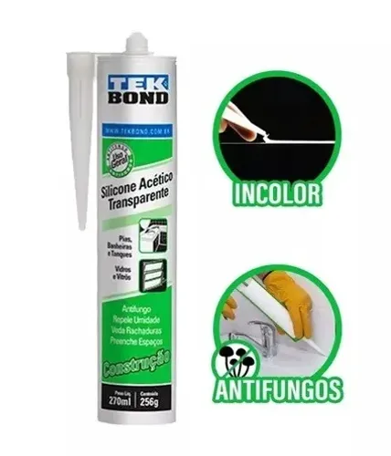 Cola Silicone 256g transparente Tekbond