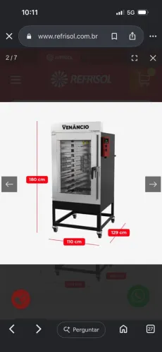 Forno turbo Venâncio a gás