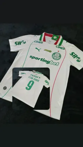 Camisa II do Palmeiras lançamento com patrocínios+ nome e número do jogador
