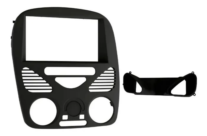 Moldura 2din Fiat Palio Strada / Palio Weekend Siena G2 C/ e S/ Ar -  Preta
