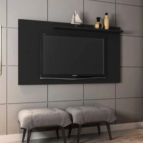 Painel Chanel TV até 50" Preto Até 12x