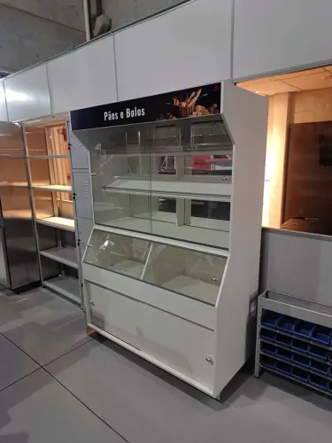 Armário Pão Balcão MDF Expositor 