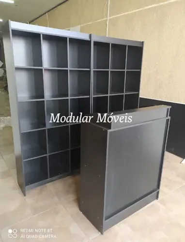 Colmeias + 1 Balcão Caixa - MDF Preto
