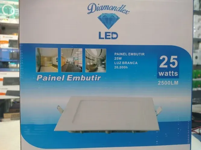 Painel embutir 30x30 6500k (Distribuidora atacado e varejo) - (Jk eletronicos)