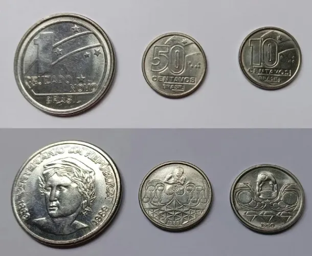 Moedas Antigas do Brasil Cruzado Novo 1989 1990