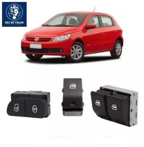 kit interruptor de vidro e trava de porta Gol G5 2009 a 2013
