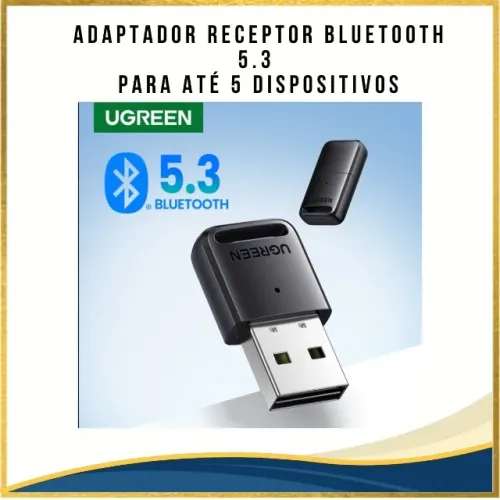  Adaptador Ugreen  5.3 - 20mts de alcance, Requisito é Windows 10 ou 11