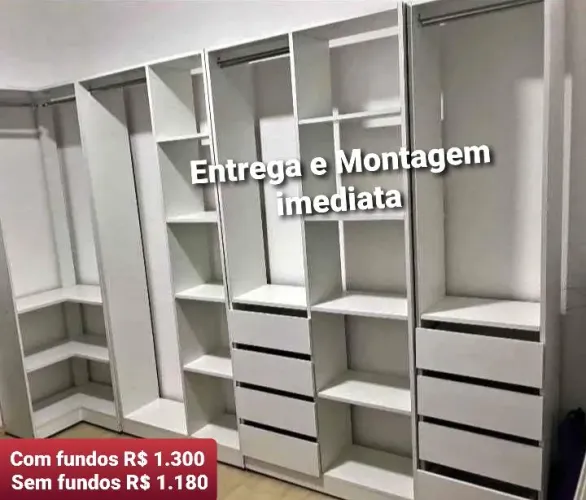 Closet de Casal Branco MDF - Entrega e Montagem  imediata