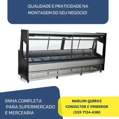 Balcão de Açougue 3 Metros Preto Polar 220v