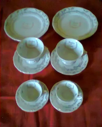 Porcelana Schmidt bodas de ouro e prata