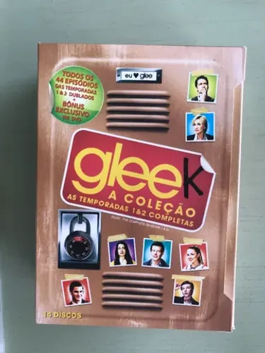 Box DVD Glee Temporadas 1 e 2 completas originais com dublagem em português.