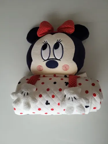 Manta multifuncional com pelucia Minnie