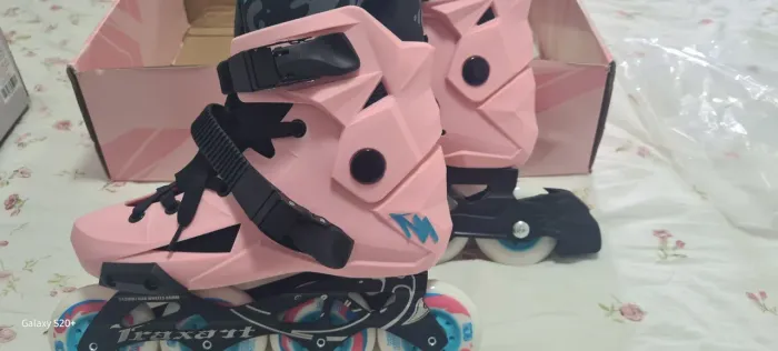 Patins Inline Traxart Rosa - Tamanho 37/38