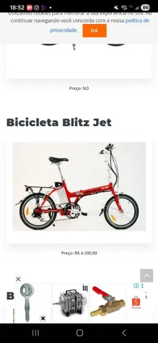 Bike eletrica venda ou troca