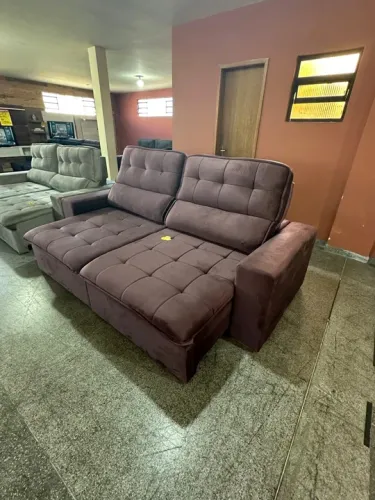 Sofá Grande Roxo Novo