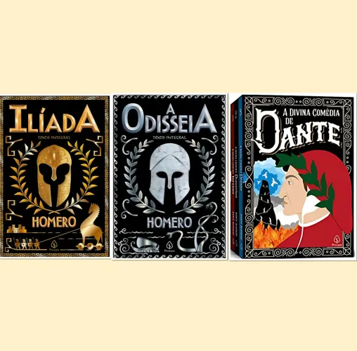 Box poesia - Iliada + Odisseia + A Divína Comédia