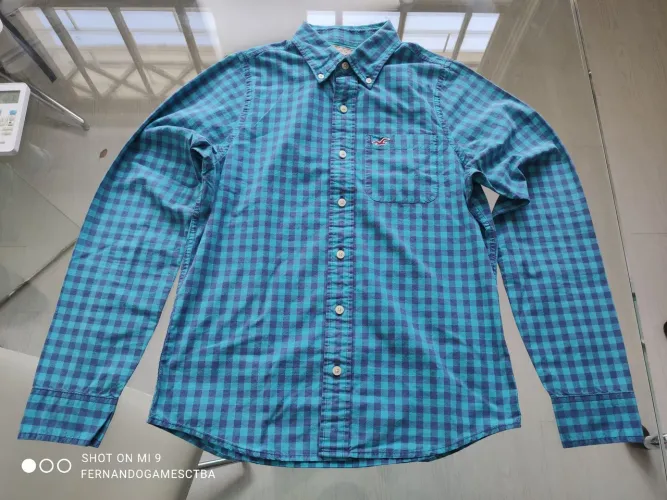Camisa Hollister Original Tamanho M Xadrez Verde