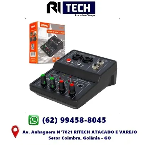 Mesa reguladora de som 2 canais LE-702 Console de Mixagem amplificador Mixer Phantom Power