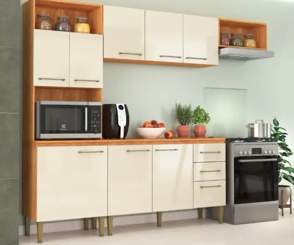 Armário de Cozinha Compacta c/ Balcão DIVIDIMOS EM ATE 10 X SEM JUROS