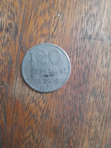 Moeda antiga 20 centavos -1970